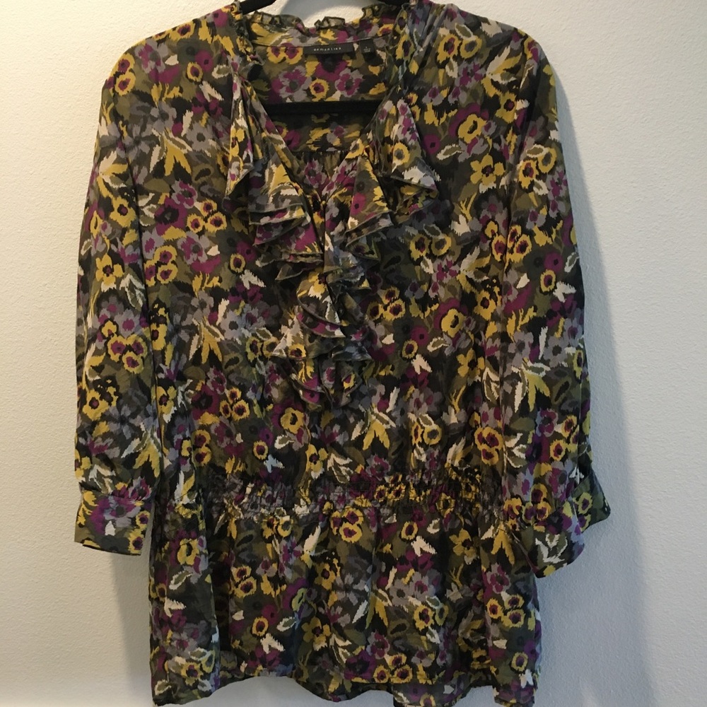 Semantiks Multi-Colored Floral Blouse (L)